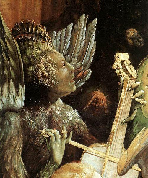 Matthias Grunewald Concert of Angels Sweden oil painting art